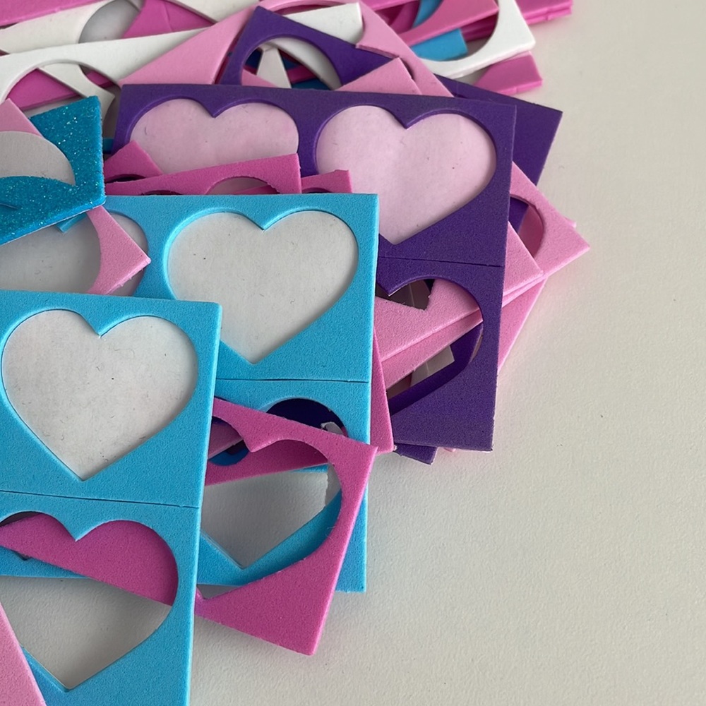 Foam Craft Hearts - Random Assortment Foam Heart Outline Frames - Valentines